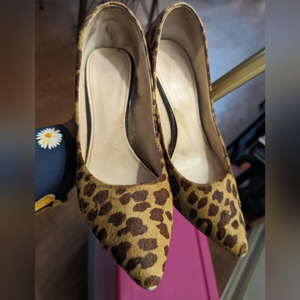 Animal print pumps